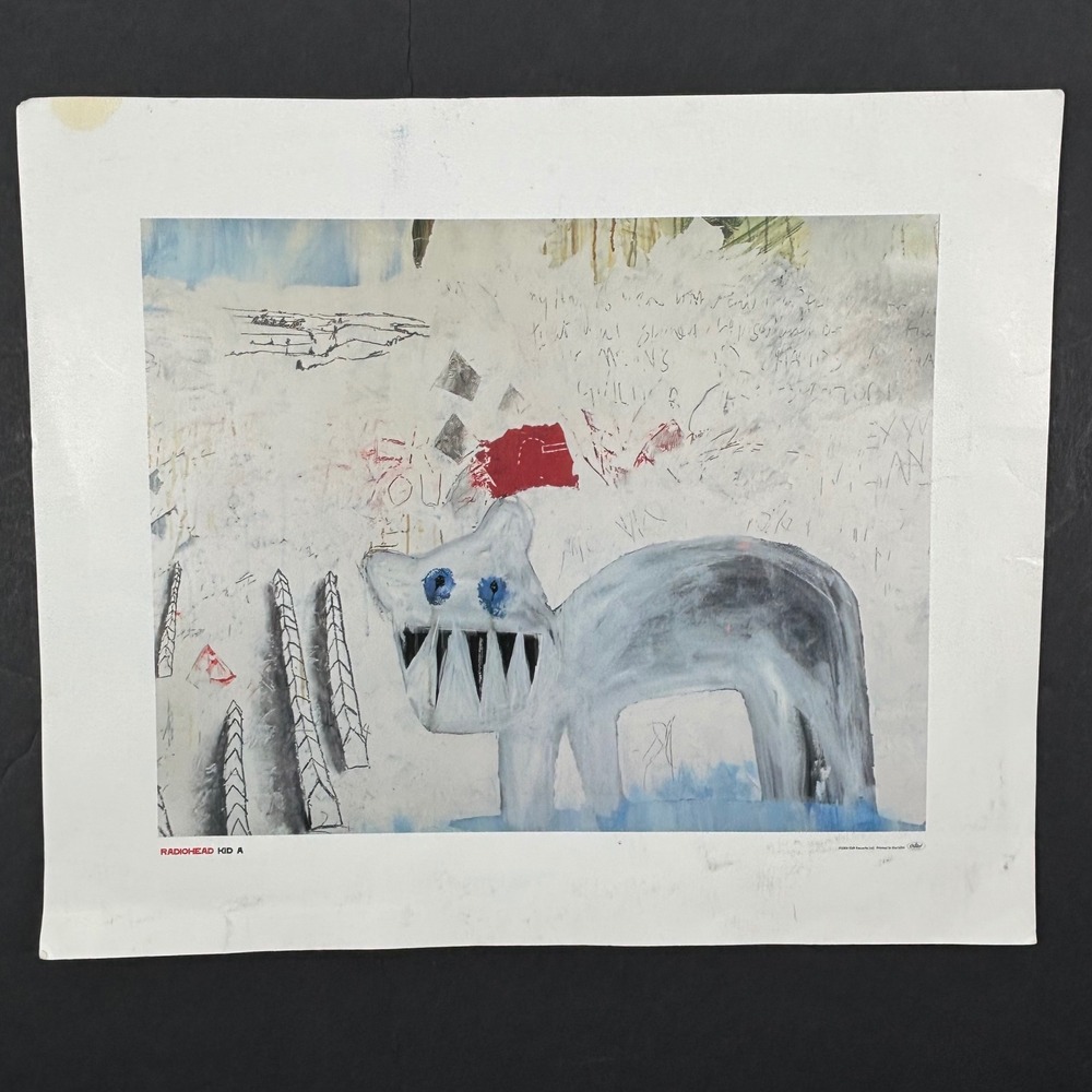 Radiohead‎ Kid A 2000 Promo Art Print Lithograph 12x10 Capitol Records EMI Rare